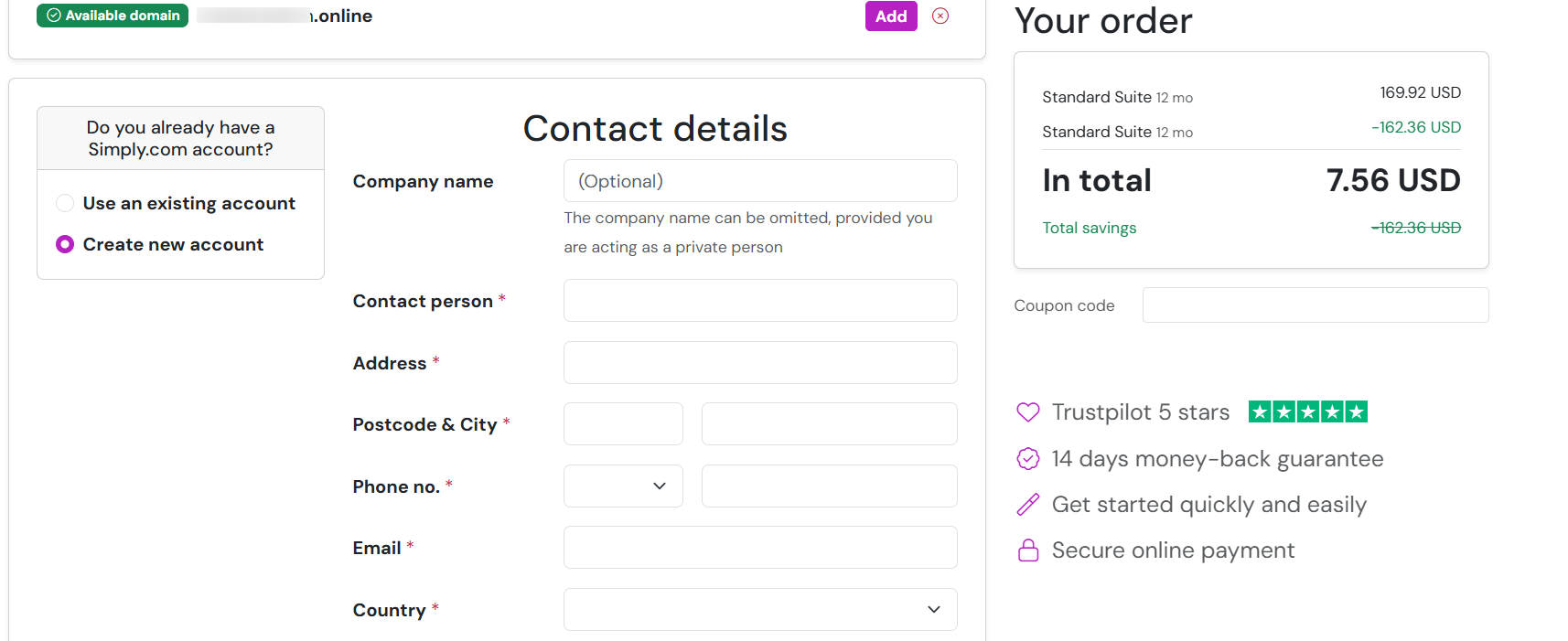 Simply.com Contact details