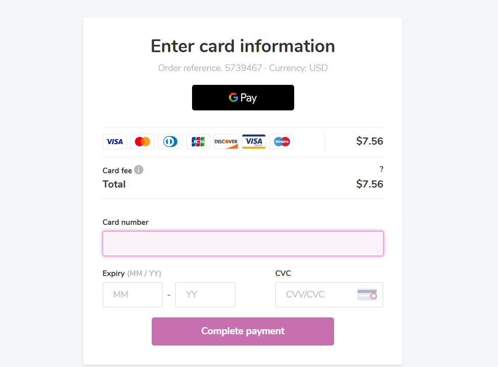 Simply.com Payment details