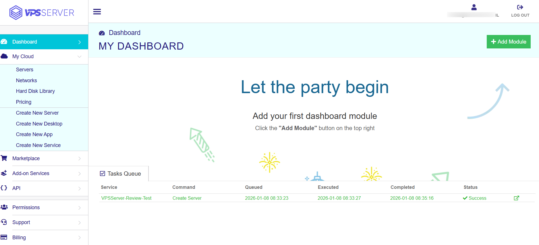 VPSServer Dashboard