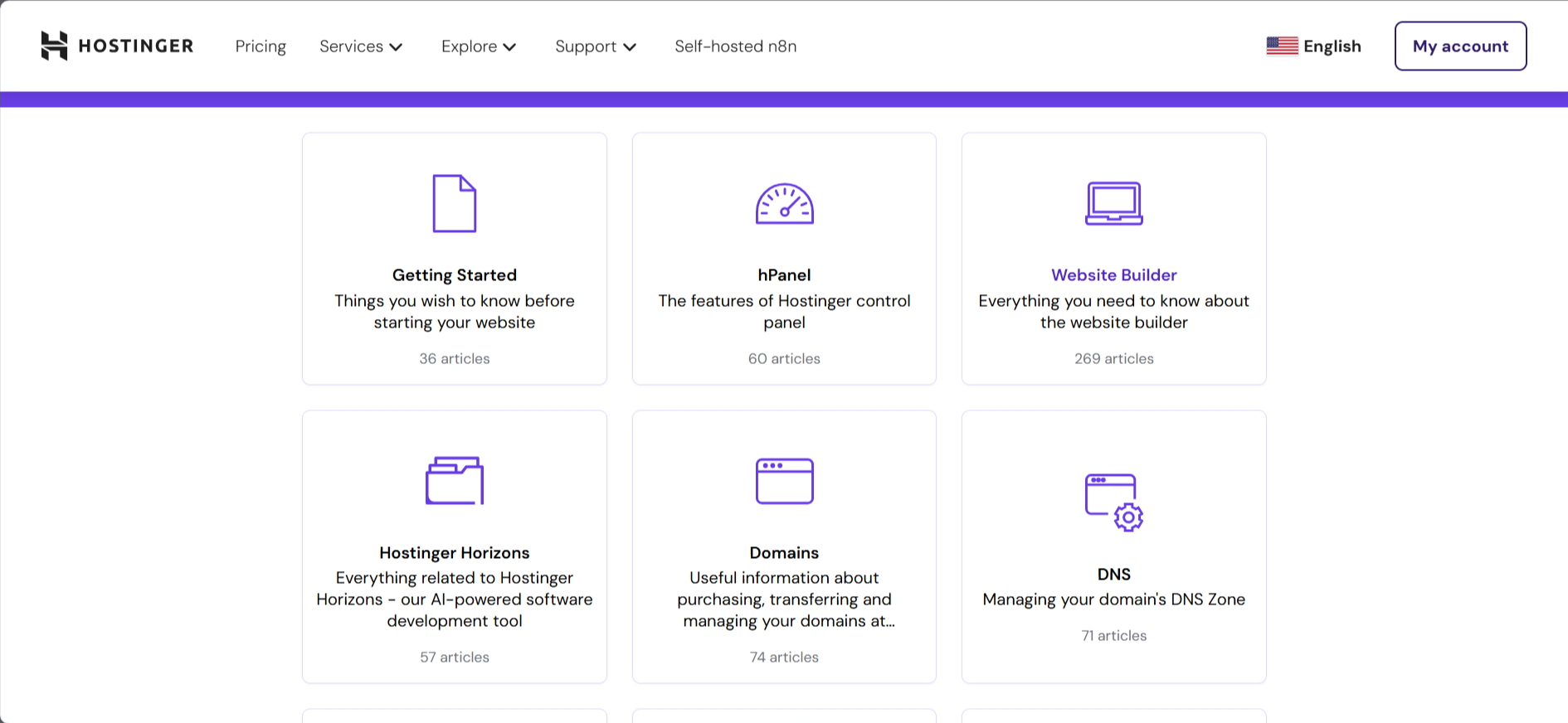 Screenshot of Hostinger website