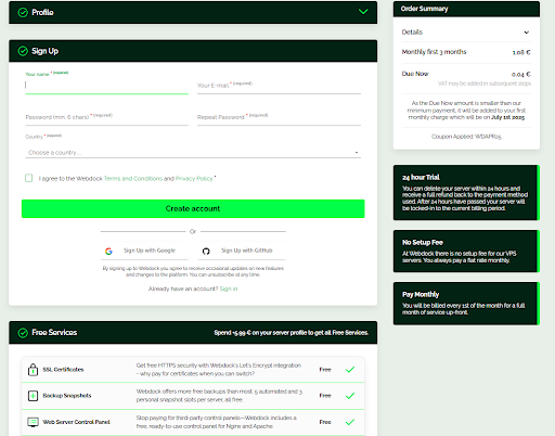¿Cómo usar y activar los códigos promocionales de Webdock?