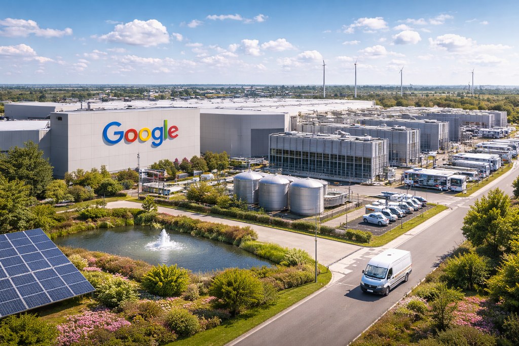 A Google Data Center in Saint-Ghislain, Belgium.