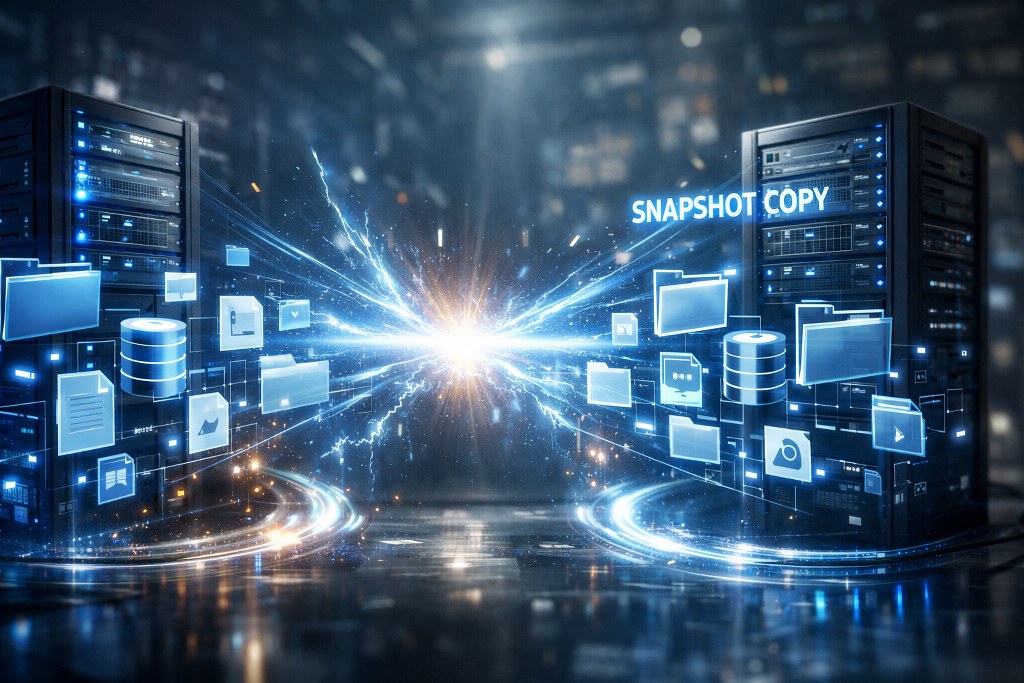 A high-impact, futuristic visualization of a file system power snapshot