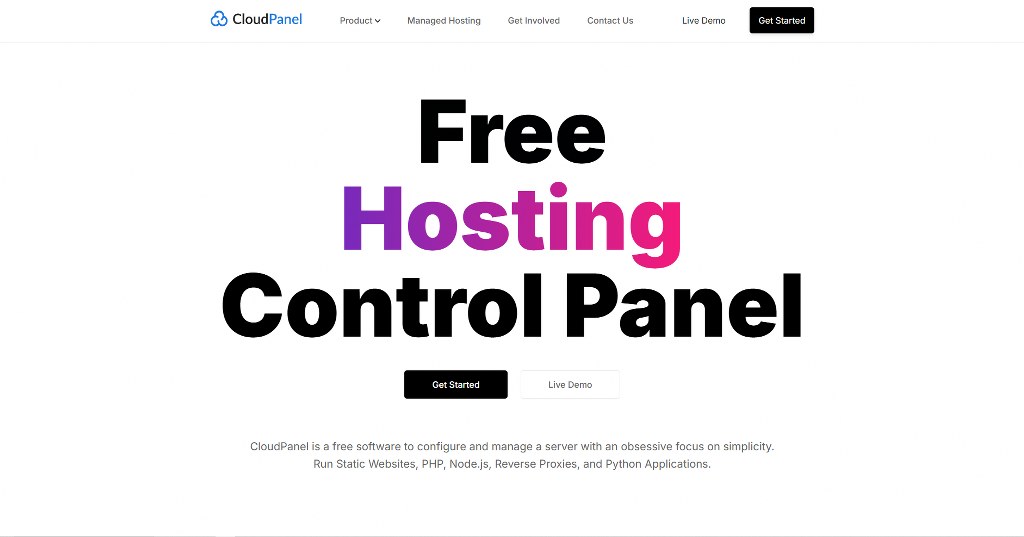 CloudPanel's website.