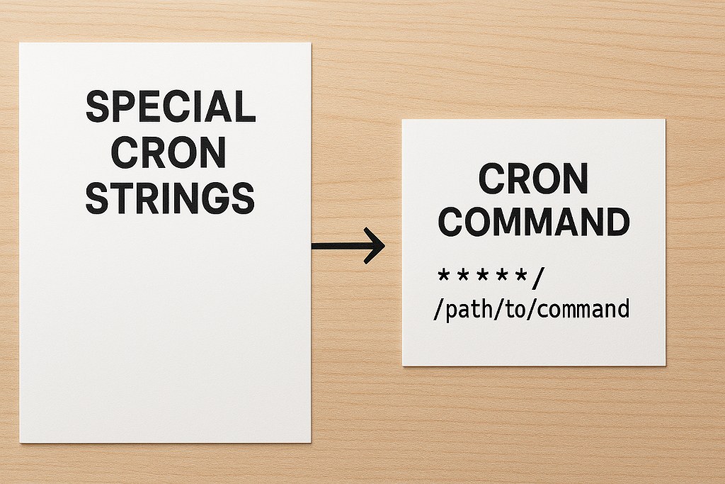 Cron commands concept.