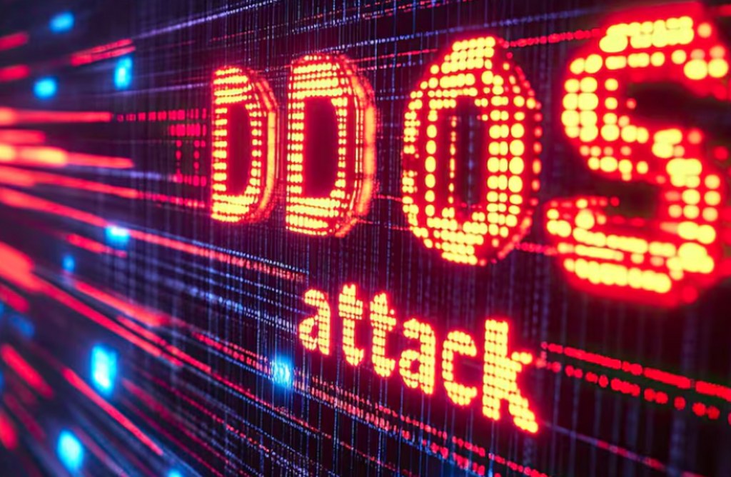 DDoS attack visualization.