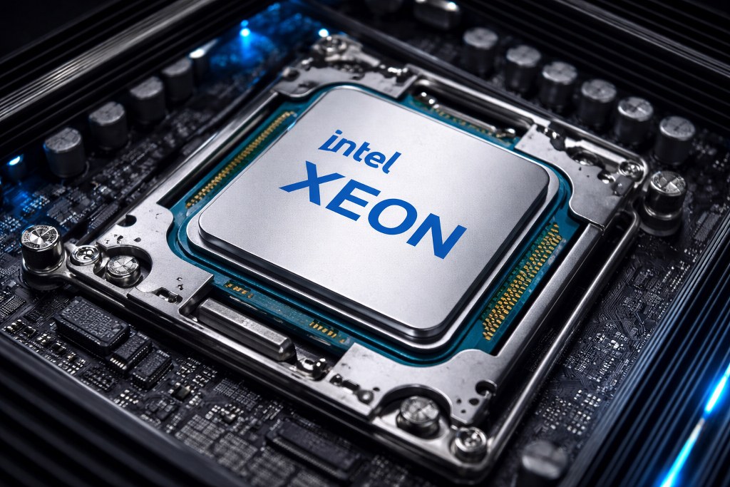 Image of Intel Xeon processor.
