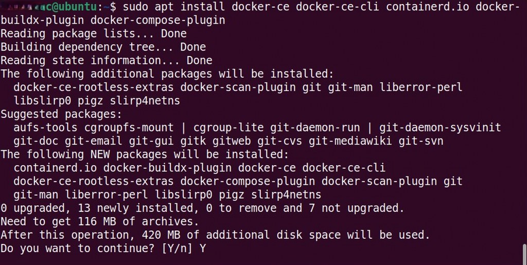 Installing Docker on Ubuntu.