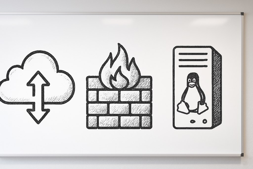 Linux firewall illustration.