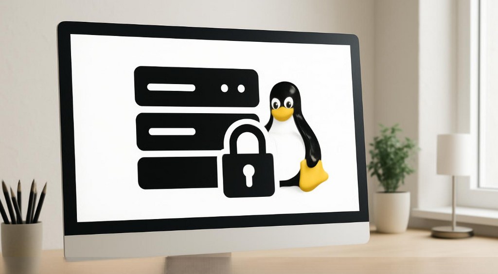 Linux security concept.