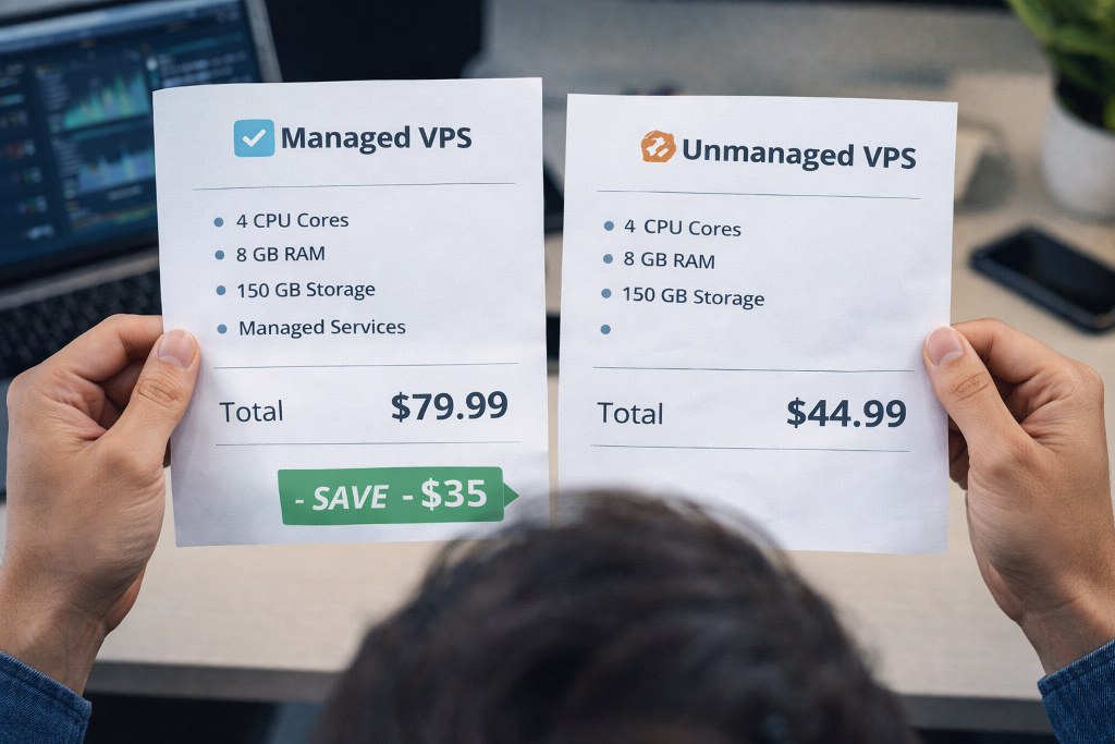 Managed vs unmanaged VPS pricing