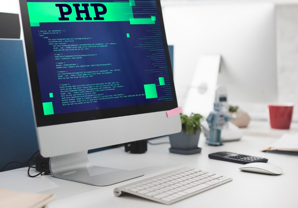 PHP code on a computer.