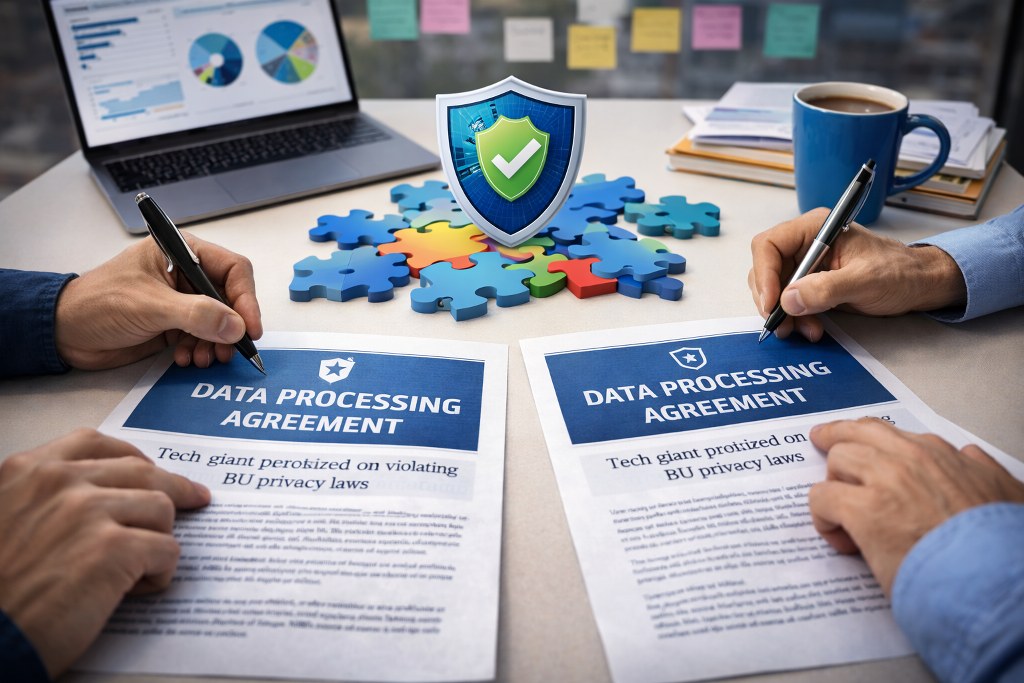 Two people signing a DPA separately.