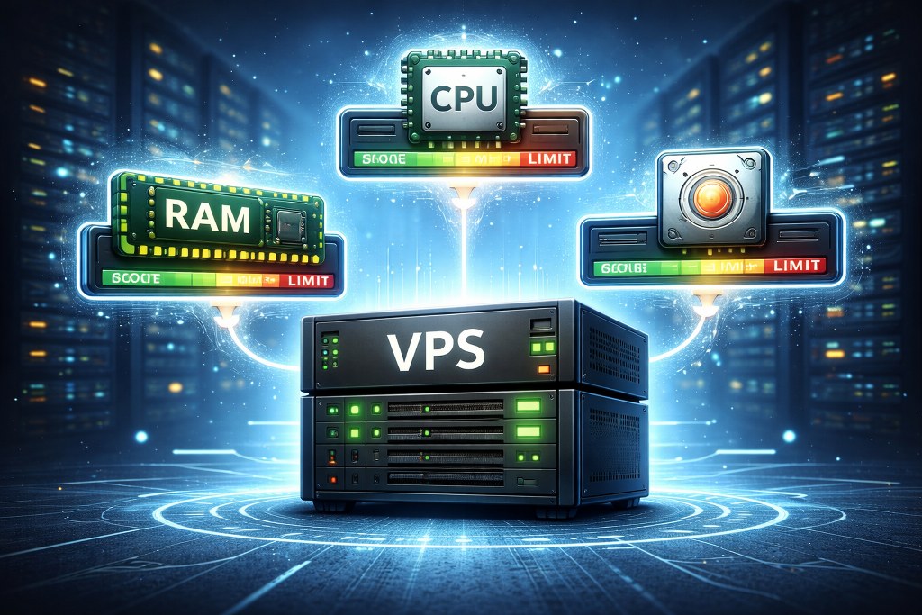 VPS CPU RAM storage limits