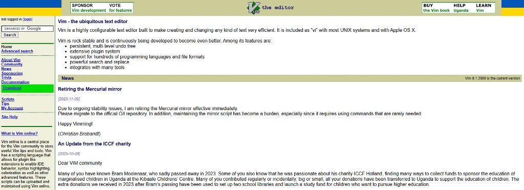 Vim's website.