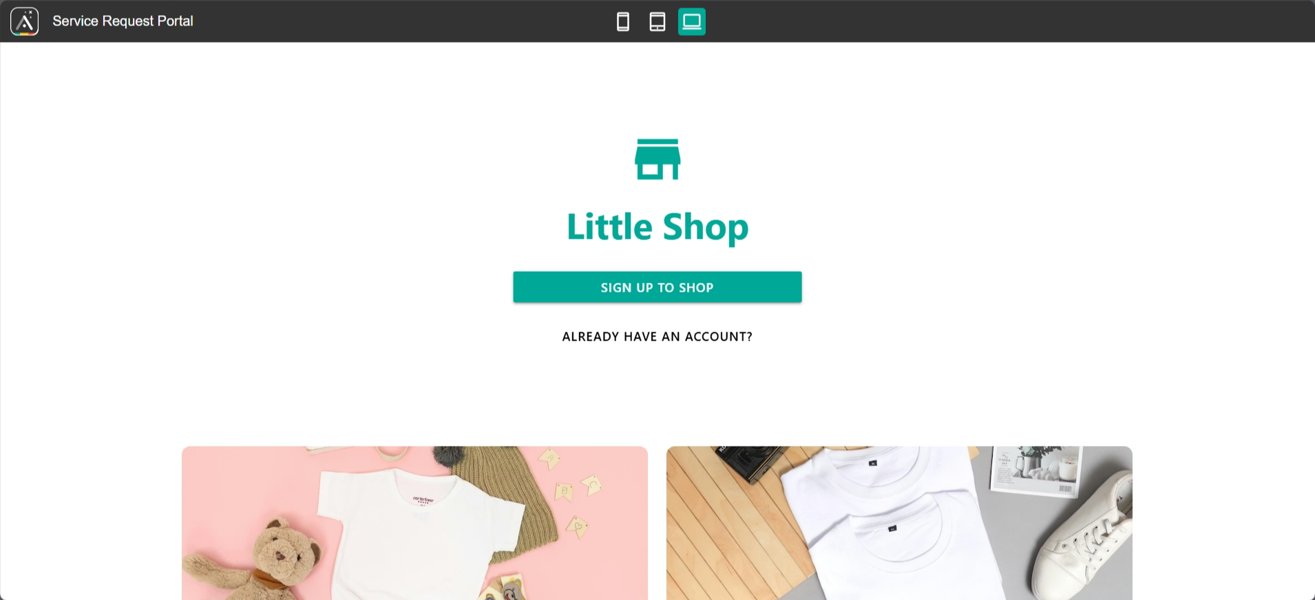 screenshot of generated website