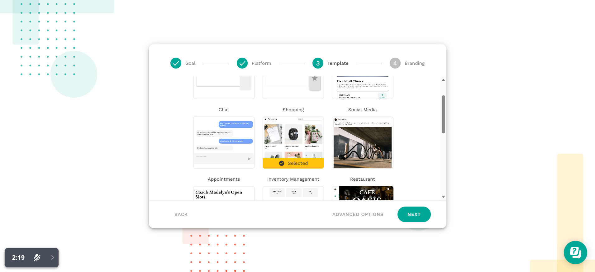 screenshot of Adalo Sign Up form 'Branding' step