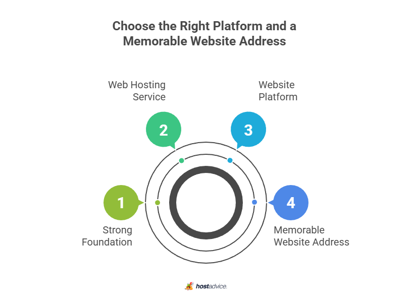 Choose the Right Platform and a Memorable Website Address