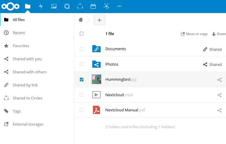screenshot of 'All Files' tab