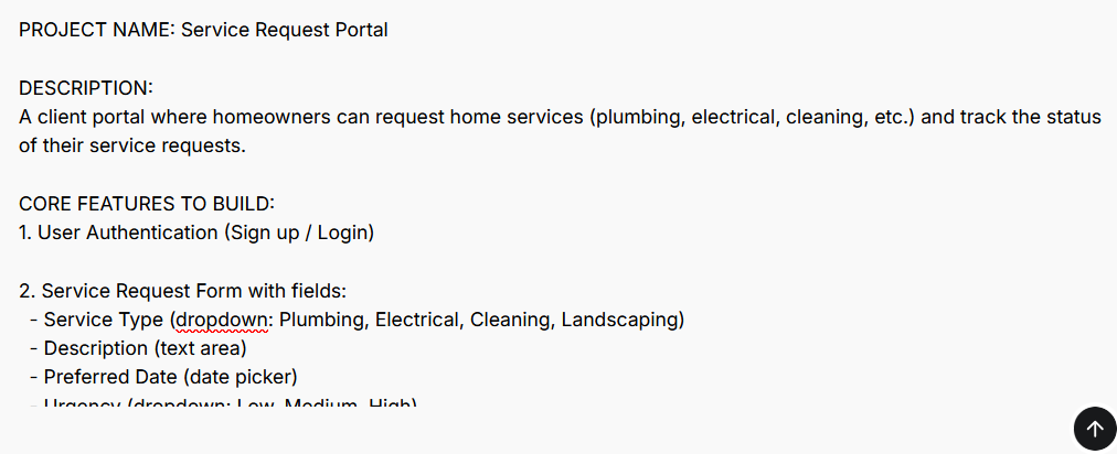 screenshot of my prompt