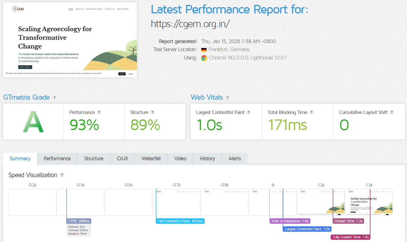 screenshot of Hostinger Performance and Reliability