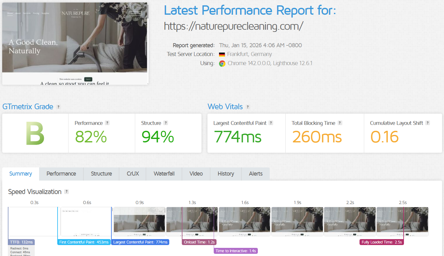 screenshot of Durable Performance and Reliability