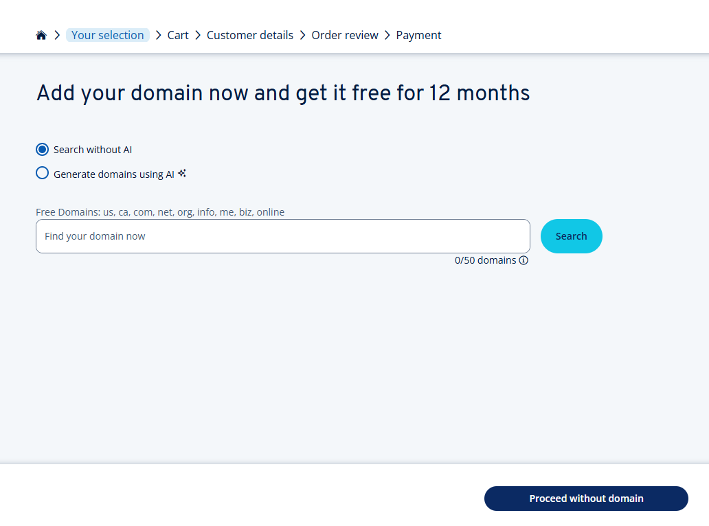 IONOS 支付选项截图