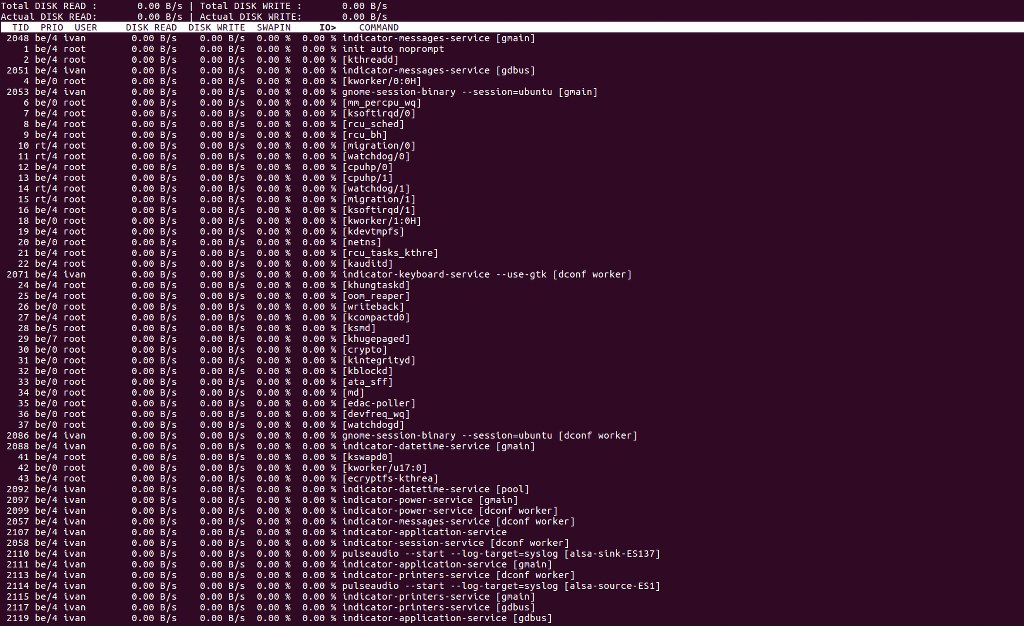 iotop's interface.