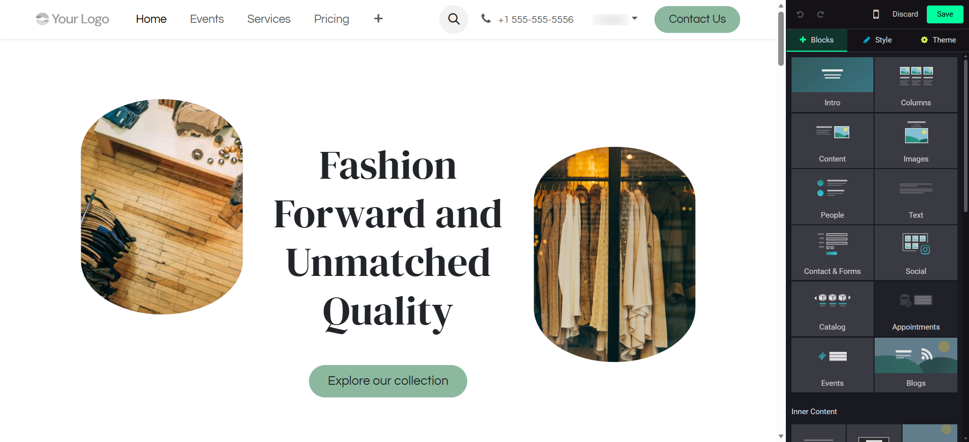 screenshot of Oddo AI generated website with highlighted the Editor