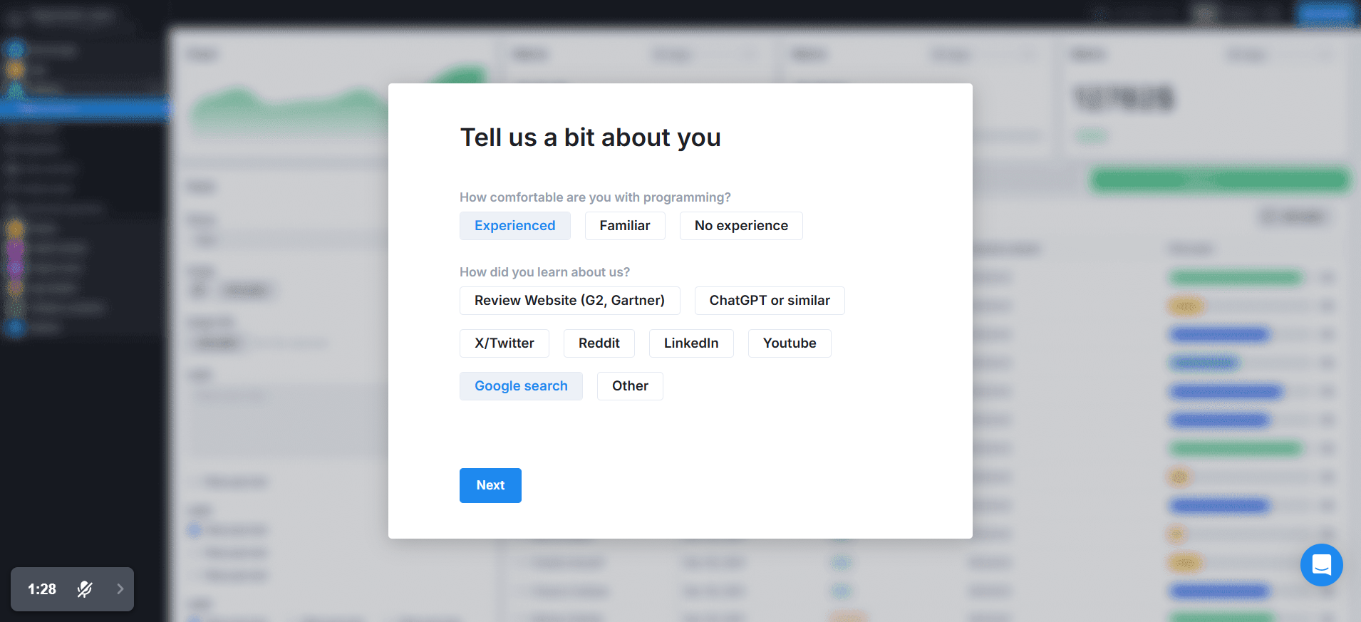 screenshot of UI Bakery Sign Up window