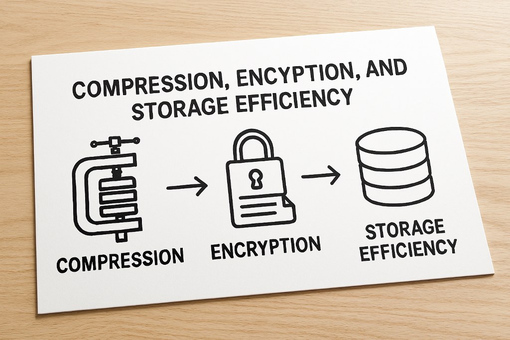 Compression, Encryption, and Storage Efficiency.