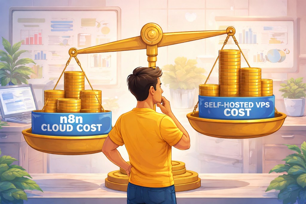 Cost comparison between n8n cloud and self-hosted VPS