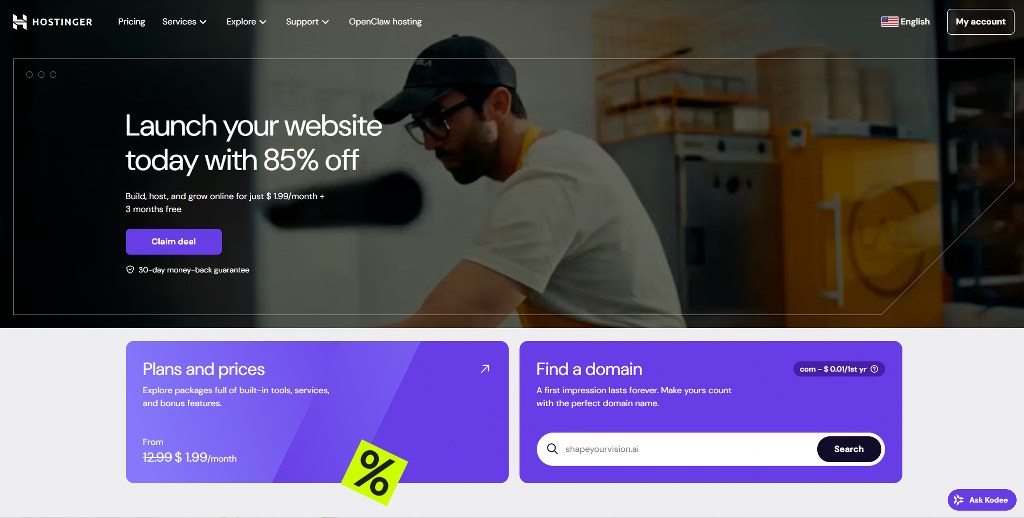 Hostinger's website_new