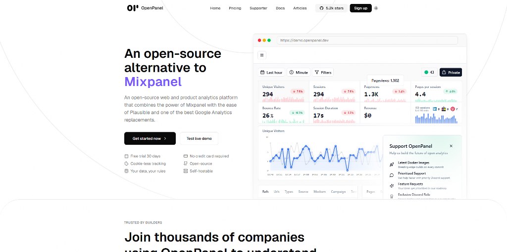 OpenPanel's website.