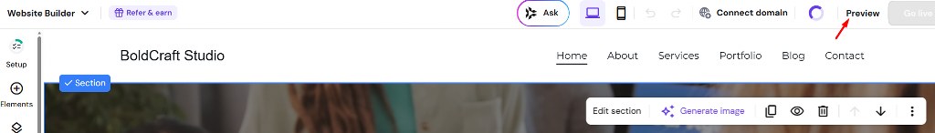 Preview mode loading in Hostinger builder