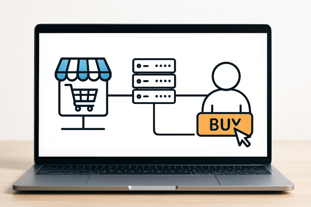 Seamless digital shopping- from click to server.