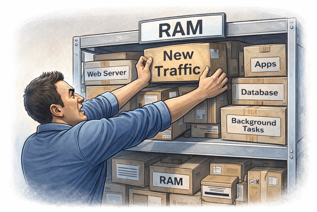 Server RAM overloaded by new traffic