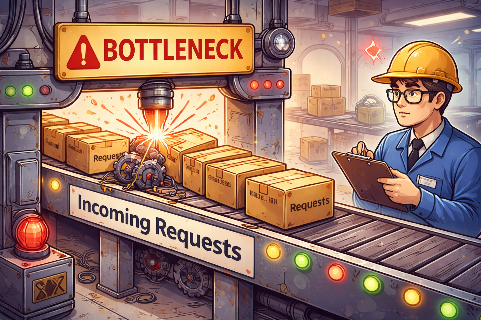 Server bottleneck from too many requests