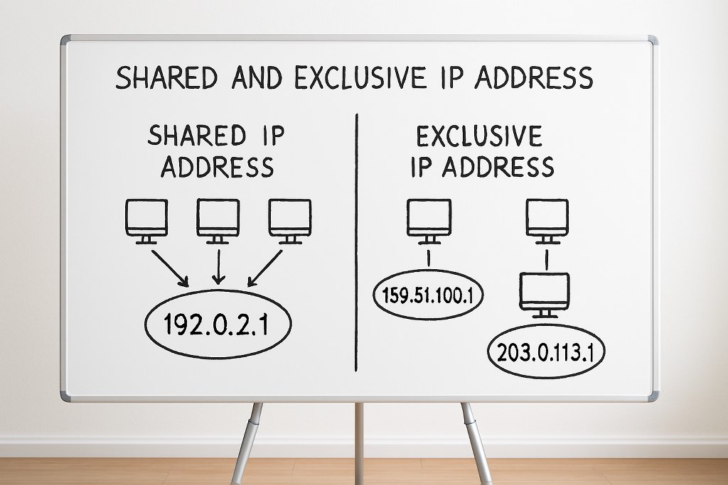 Shared and Exclusive IP Address.