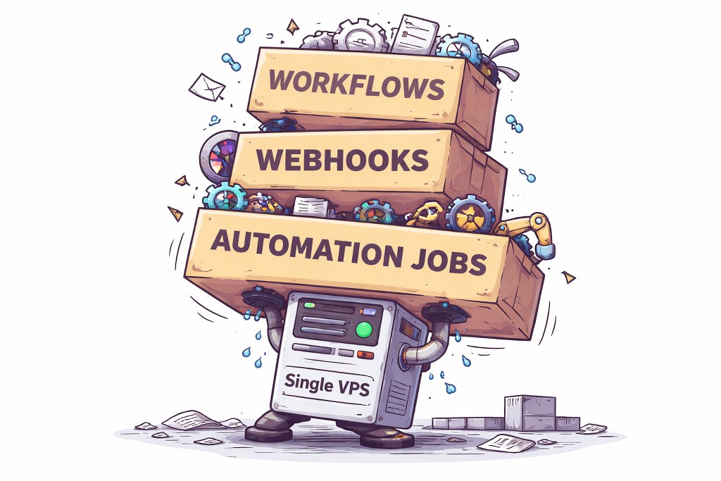 Single VPS overloaded with workflows, webhooks, and automation jobs
