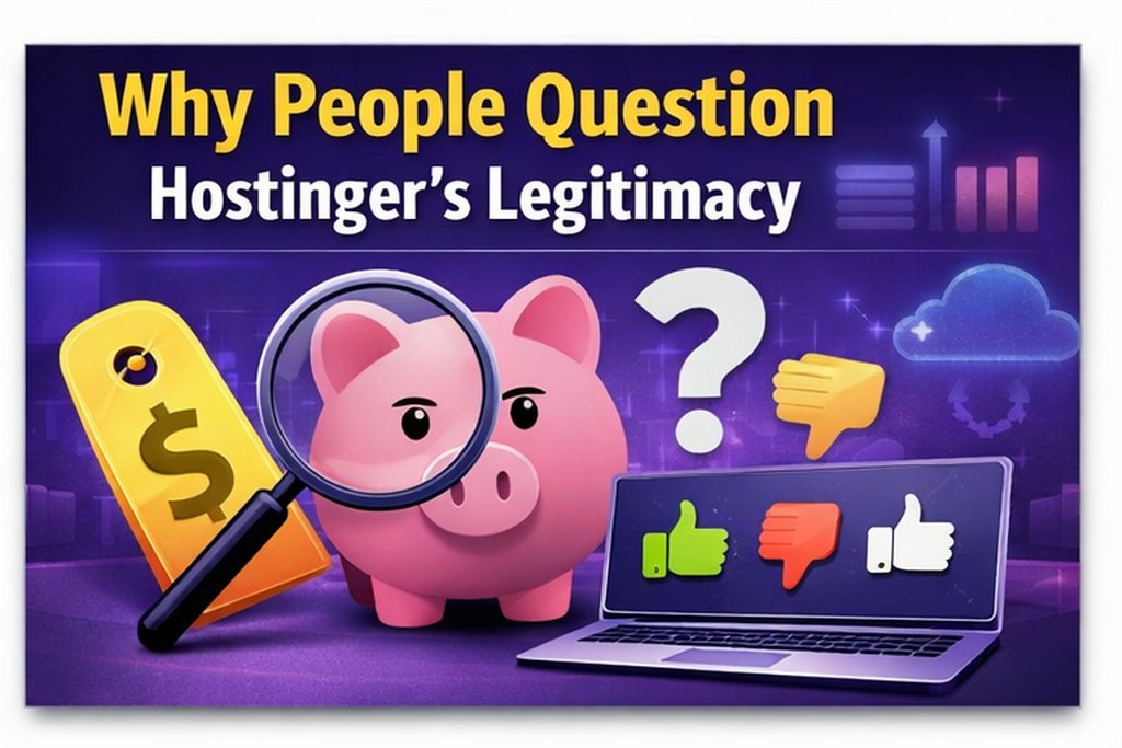Why people question Hostinger legitimacy infographic