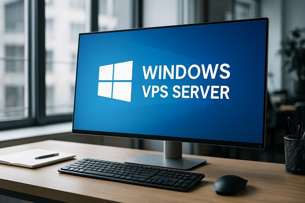 Windows VPS Server on a computer.