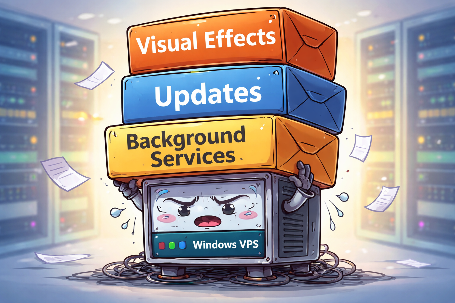 Windows VPS background services slowing performance