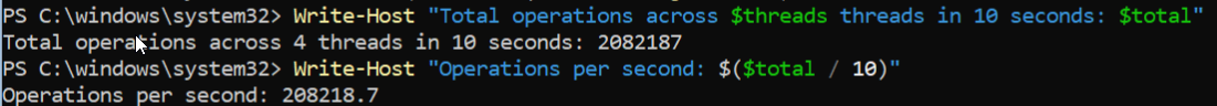 screenshot of CPU Performance Test result