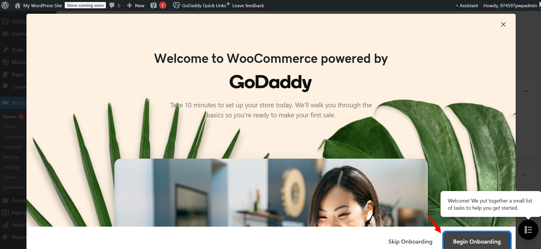 screenshot of WooCommerce page 