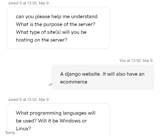 screenshot of GoDaddy Live Chat conversation 