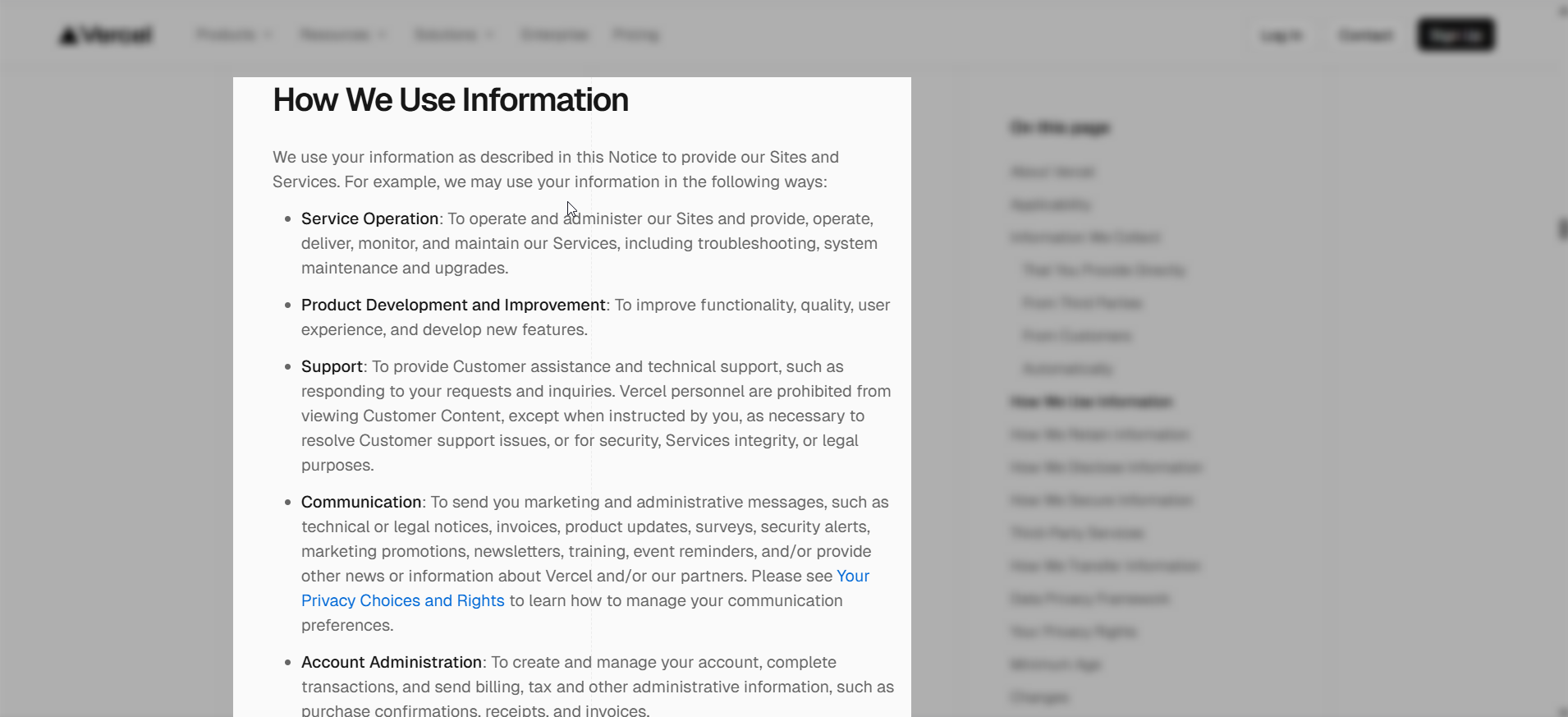 screenshot of the Help article