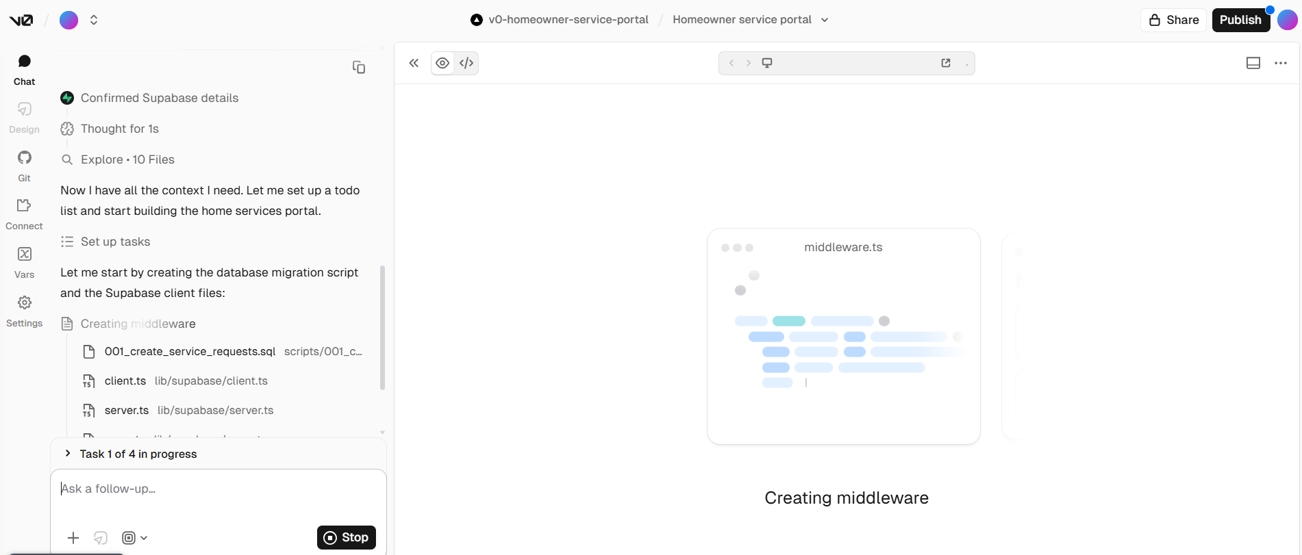 screenshot of the Live chat site generator
