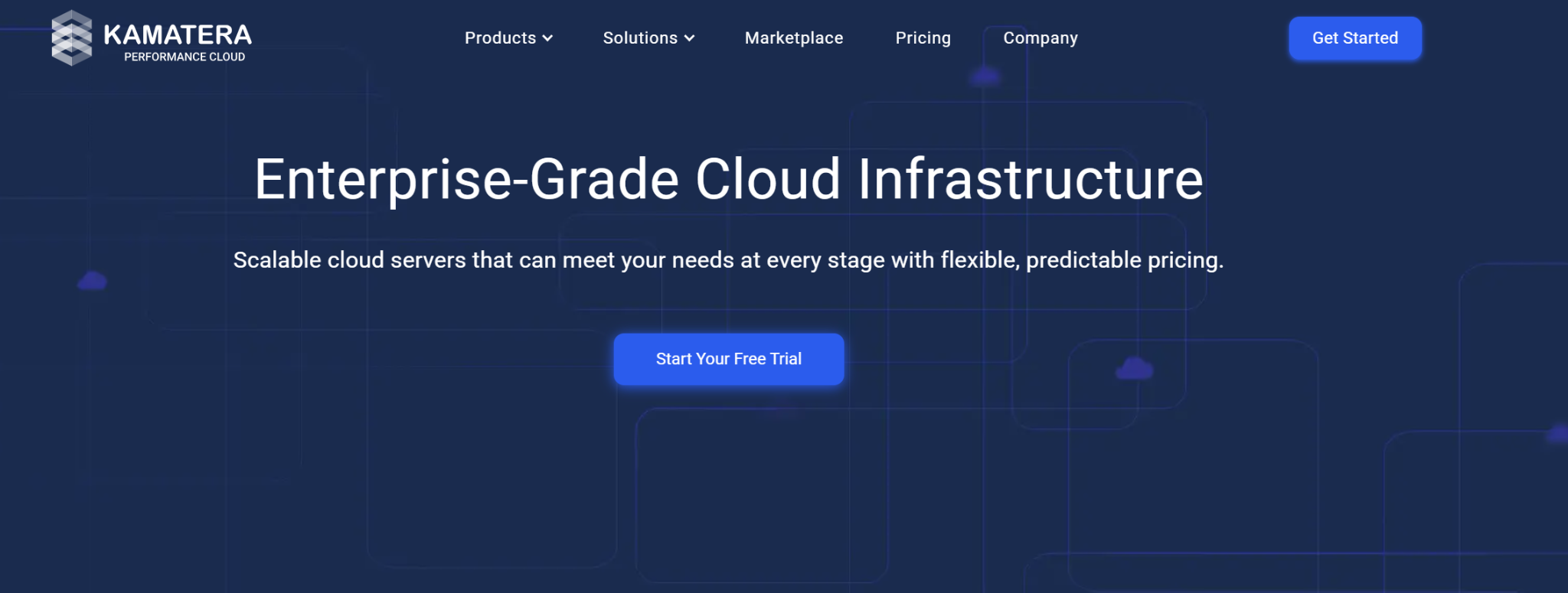 Kamatera hosting screenshot