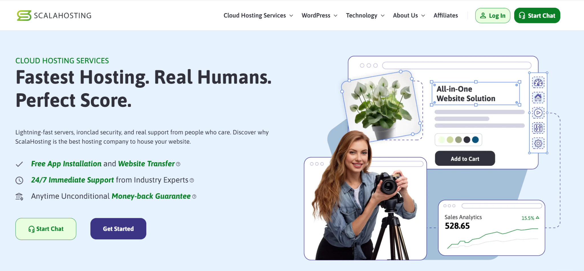 ScalaHosting hosting screenshot